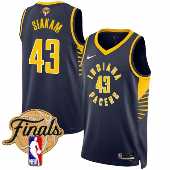 Men's Indiana Pacers #43 Pascal Siakam Navy 2025 Finals Icon Edition Stitched Basketball Jersey - Ujersey