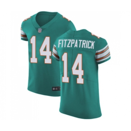 Men's Miami Dolphins #14 Ryan Fitzpatrick Aqua Green Alternate Vapor Untouchable Elite Player Football Jersey - Ujersey