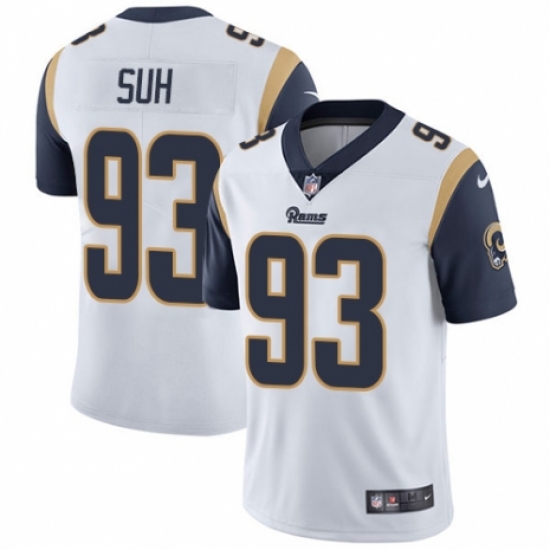 Men's Nike Los Angeles Rams #93 Ndamukong Suh White Vapor Untouchable Limited Player NFL Jersey - Ujersey