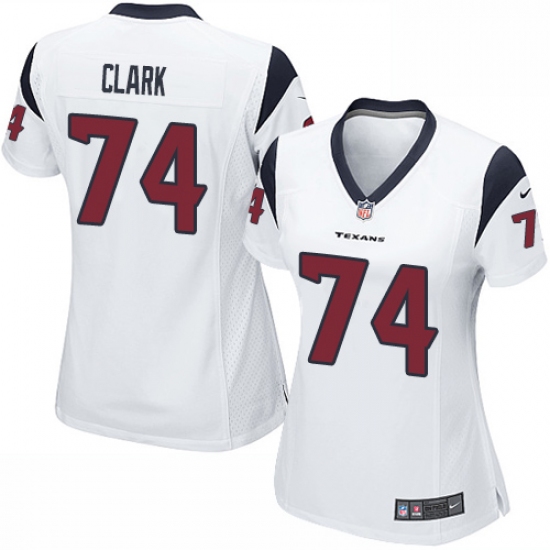 Women's Nike Houston Texans #74 Chris Clark Game White NFL Jersey - Ujersey