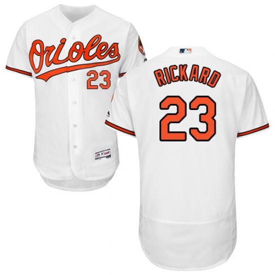 Men's Majestic Baltimore Orioles #23 Joey Rickard White Home Flex Base Authentic Collection MLB Jersey - Ujersey