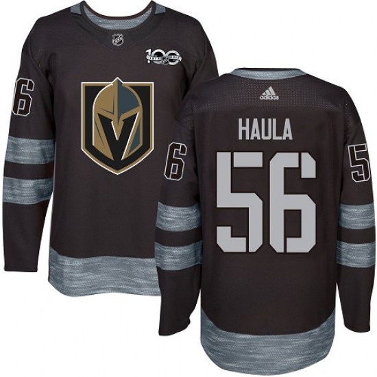 Men's Adidas Vegas Golden Knights #56 Erik Haula Authentic Black 1917-2017 100th Anniversary NHL Jersey - Ujersey