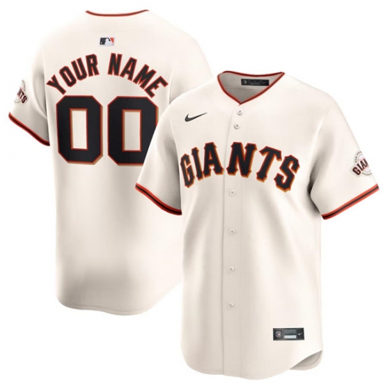 Men's San Francisco Giants Active Player Custom Cream Home Limited Baseball Stitched Jersey - Ujersey