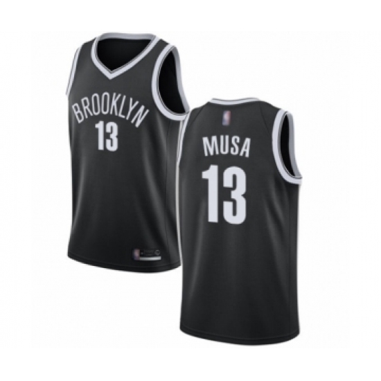 Youth Brooklyn Nets #13 Dzanan Musa Swingman Black Basketball Jersey - Icon Edition - Ujersey