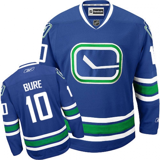 Men's Reebok Vancouver Canucks #10 Pavel Bure Authentic Royal Blue Third NHL Jersey - Ujersey