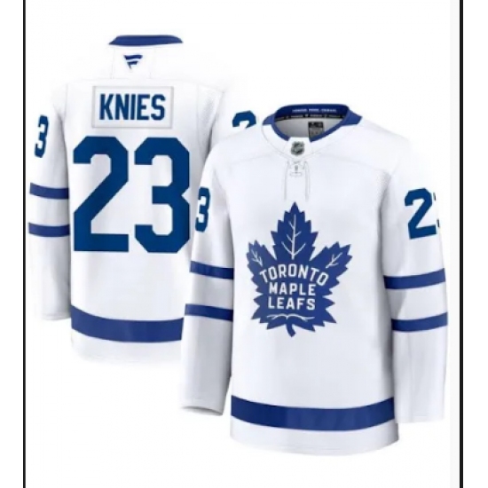 Men's Toronto Maple Leafs #23 Matthew Knies White Stitched Jersey - Ujersey