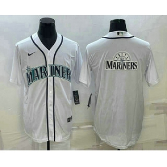 Men's Seattle Mariners Big Logo White Stitched MLB Cool Base Nike Jersey - Ujersey