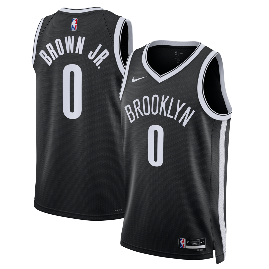 Unisex Brooklyn Nets Mikel Brown Jr. Nike Black Swingman Jersey - Icon Edition - U-jersey