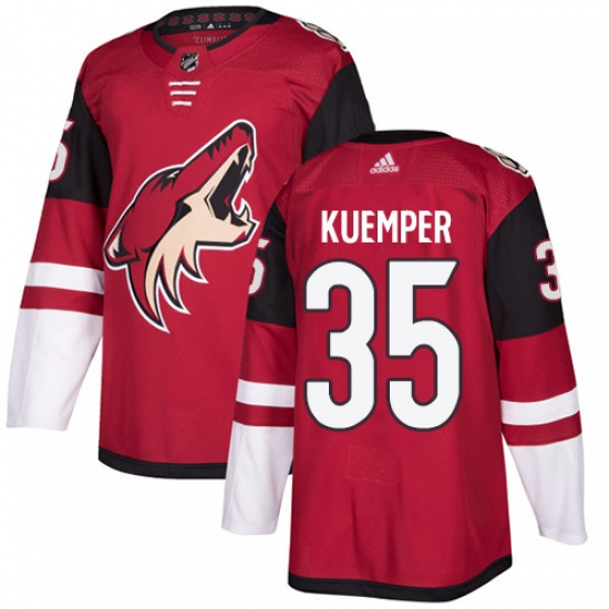 Youth Adidas Arizona Coyotes #35 Darcy Kuemper Authentic Burgundy Red Home NHL Jersey - Ujersey