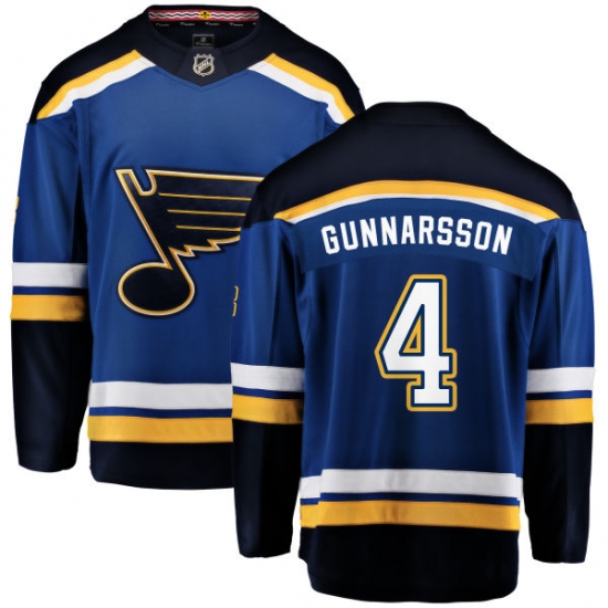 Youth St. Louis Blues #4 Carl Gunnarsson Fanatics Branded Royal Blue Home Breakaway NHL Jersey - Ujersey