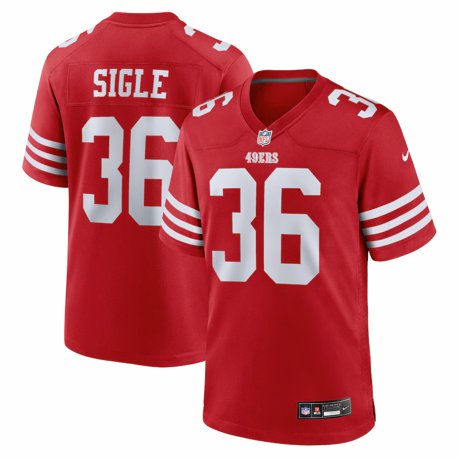 Men's San Francisco 49ers Marques Sigle Nike Scarlet Team Game Jersey - Ujersey