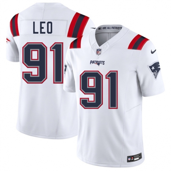 Men's New England Patriots #91 Titus Leo White 2025 F.U.S.E. Vapor Limited Football Stitched Jersey - Ujersey
