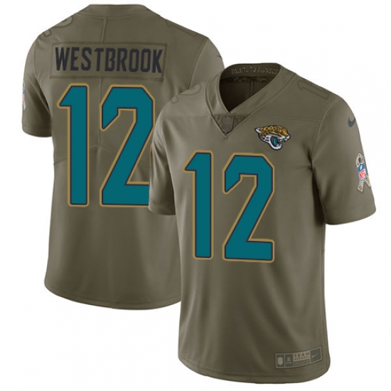 Men's Nike Jacksonville Jaguars #12 Dede Westbrook Limited Olive 2017 Salute to Service NFL Jersey - Ujersey