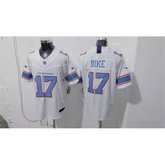 Men's Tennessee Titans #17 Chimere Dike White 2026 F.U.S.E. Vapor Limited Football Stitched Jersey - Ujersey