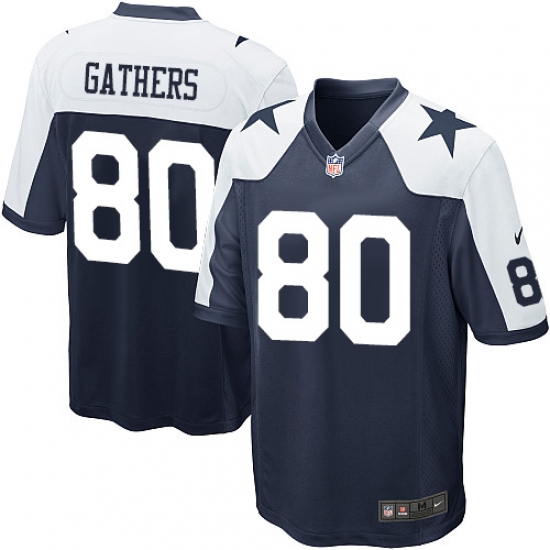 Men's Nike Dallas Cowboys #80 Rico Gathers Game Navy Blue Throwback Alternate NFL Jersey - Ujersey