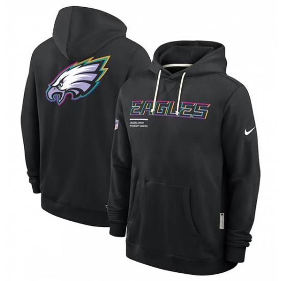 Men's Philadelphia Eagles Black 2025 Crucial Catch Dri-FIT Hoodie - Ujersey