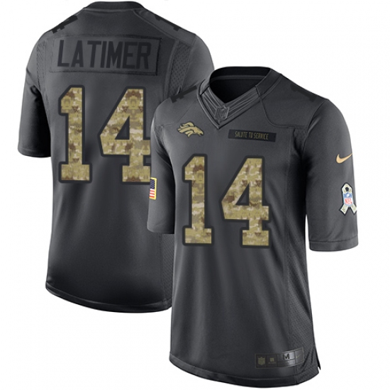 Youth Nike Denver Broncos #14 Cody Latimer Limited Black 2016 Salute to Service NFL Jersey - Ujersey