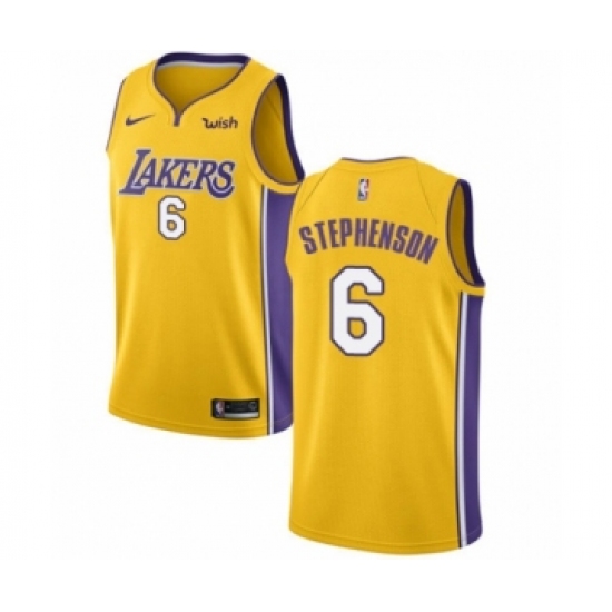 Youth Los Angeles Lakers #6 Lance Stephenson Swingman Gold Basketball Jersey - Icon Edition - Ujersey