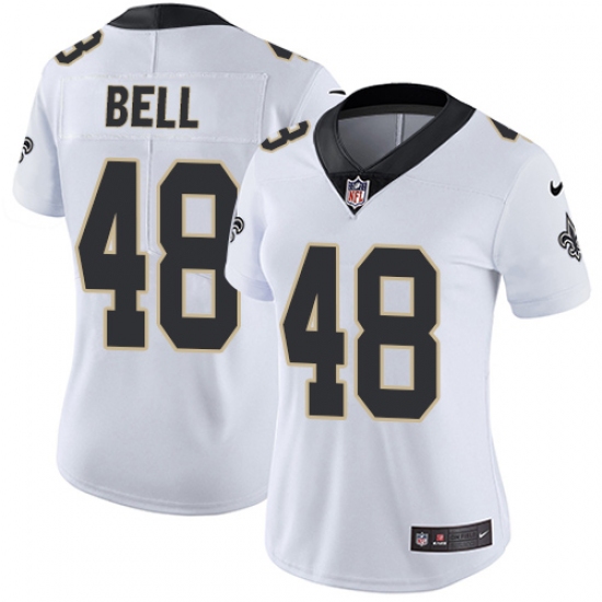 Women's Nike New Orleans Saints #48 Vonn Bell White Vapor Untouchable Limited Player NFL Jersey - Ujersey