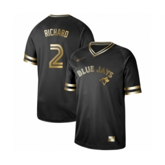 Men's Toronto Blue Jays #2 Clayton Richard Authentic Black Gold Fashion Baseball Jersey - Ujersey