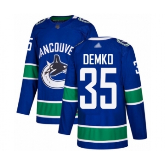 Youth Vancouver Canucks #35 Thatcher Demko Authentic Blue Home Hockey Jersey - Ujersey