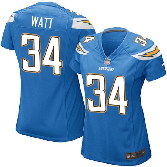 Women's Nike Los Angeles Chargers #34 Derek Watt Game Electric Blue Alternate NFL Jersey - Ujersey