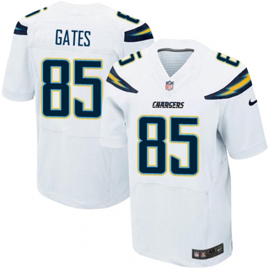 Men's Nike Los Angeles Chargers #85 Antonio Gates Elite White NFL Jersey - Ujersey