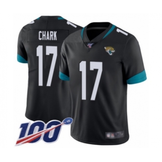 Men's Jacksonville Jaguars #17 DJ Chark Black Team Color Vapor Untouchable Limited Player 100th Season Football Jersey - Ujersey