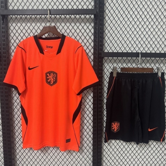 Men's Holland Blank 2026 Home Soccer Jersey Suit