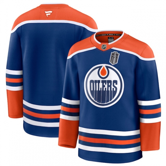 Men's Edmonton Oilers Blank Royal 2025 Stanley Cup Final Stitched Hockey Jersey - Ujersey