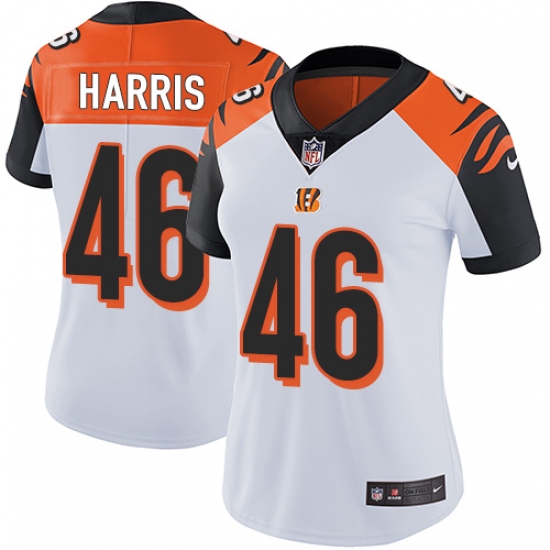 Women's Nike Cincinnati Bengals #46 Clark Harris White Vapor Untouchable Limited Player NFL Jersey - Ujersey
