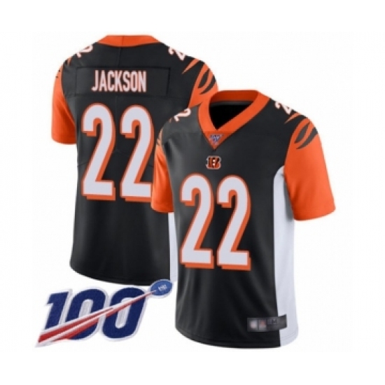 Men's Cincinnati Bengals #22 William Jackson Black Team Color Vapor Untouchable Limited Player 100th Season Football Jersey - Ujersey