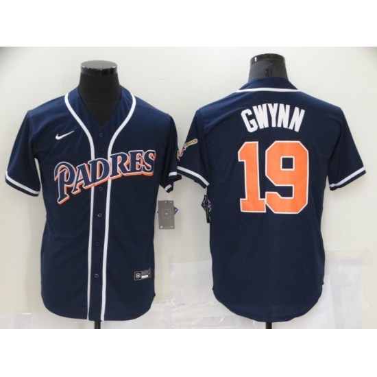 Men's Nike San Diego Padres #19 Tony Gwynn Blue MLB Jersey - Ujersey