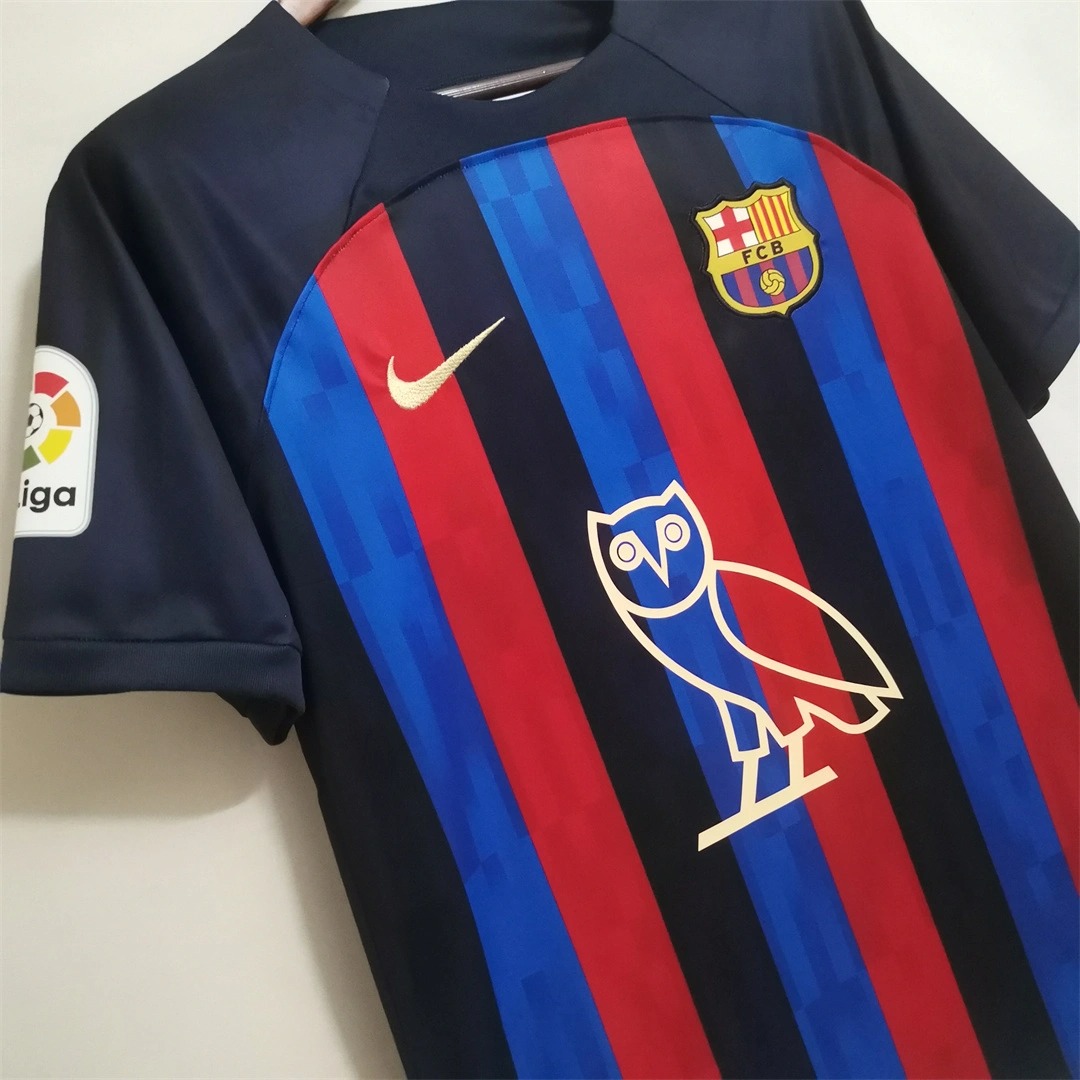 Barcelona Home Owl Version Soccer Jersey Custom Shirt 2022/23 - ujerseystore