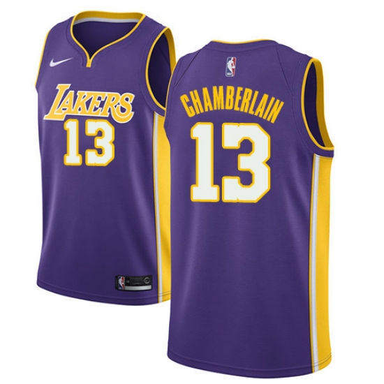 Youth Nike Los Angeles Lakers #13 Wilt Chamberlain Swingman Purple NBA Jersey - Statement Edition - Ujersey
