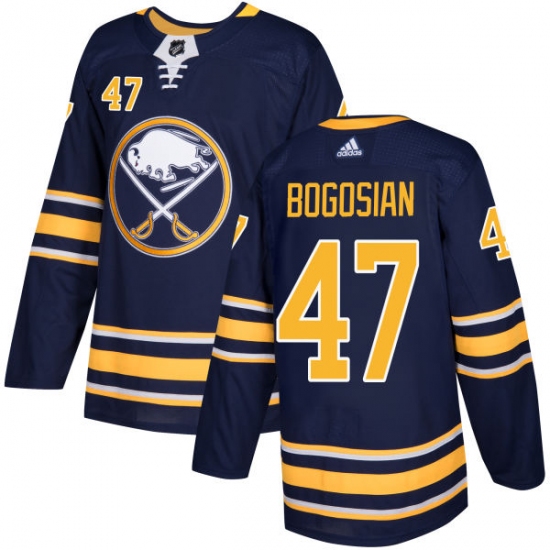 Youth Adidas Buffalo Sabres #47 Zach Bogosian Authentic Navy Blue Home NHL Jersey - Ujersey