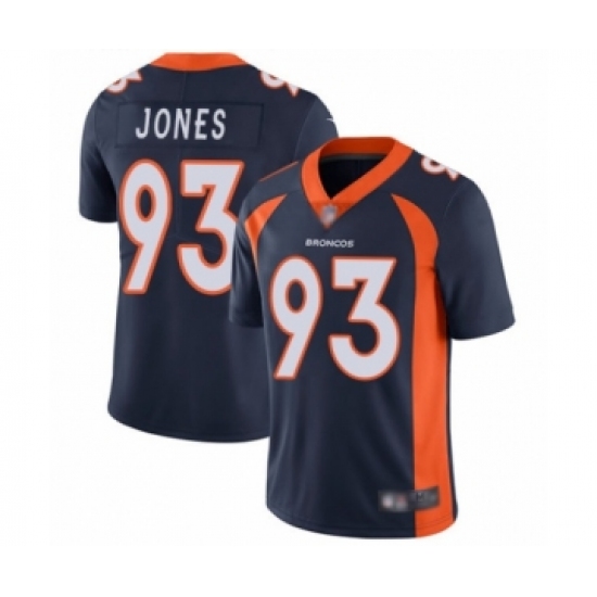 Men's Denver Broncos #93 Dre'Mont Jones Navy Blue Alternate Vapor Untouchable Limited Player Football Jersey - Ujersey