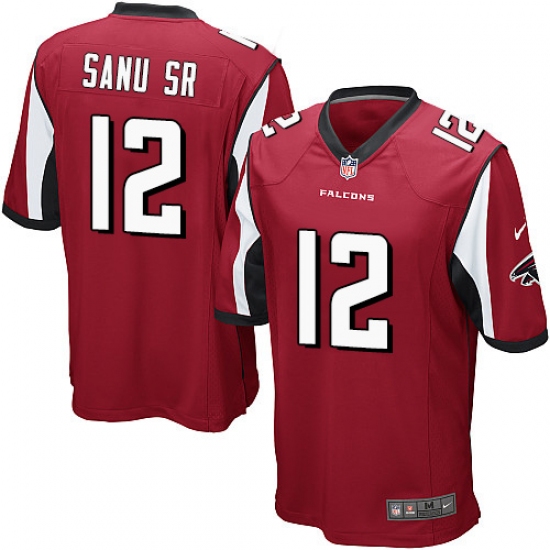 Men's Nike Atlanta Falcons #12 Mohamed Sanu Game Red Team Color NFL Jersey - Ujersey
