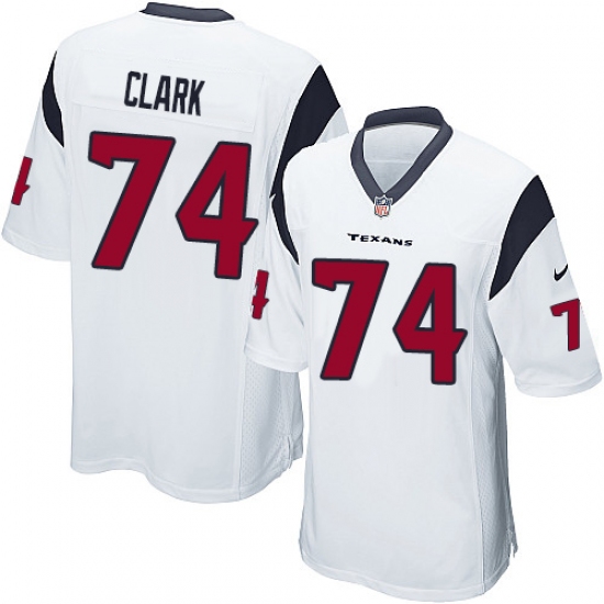 Men's Nike Houston Texans #74 Chris Clark Game White NFL Jersey - Ujersey