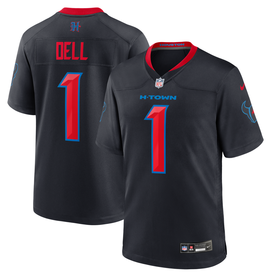 Men's Houston Texans Tank Dell Nike Navy Alternate Game Jersey - Ujersey