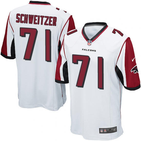 Men's Nike Atlanta Falcons #71 Wes Schweitzer Game White NFL Jersey - Ujersey