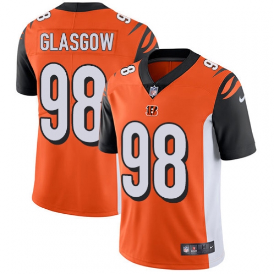 Men's Nike Cincinnati Bengals #98 Ryan Glasgow Orange Alternate Vapor Untouchable Limited Player NFL Jersey - Ujersey
