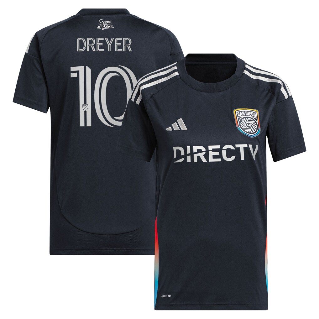 Women's San Diego FC Anders Dreyer adidas Navy 2025 State of Flow Replica Jersey - Ujersey