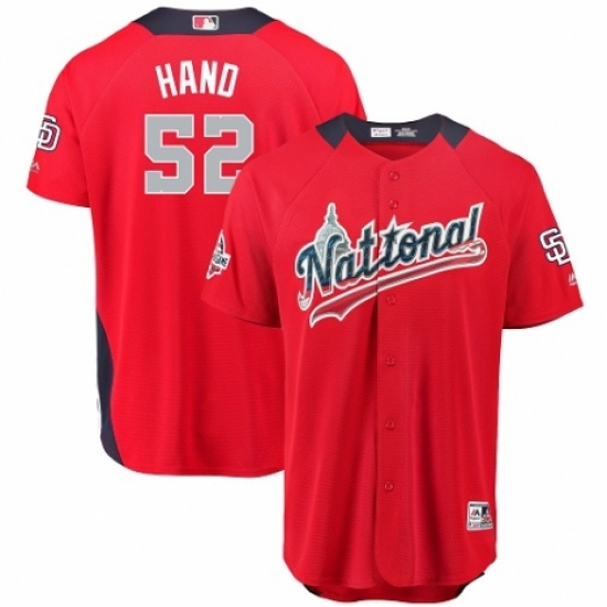 Youth Majestic San Diego Padres #52 Brad Hand Game Red National League 2018 MLB All-Star MLB Jersey - Ujersey