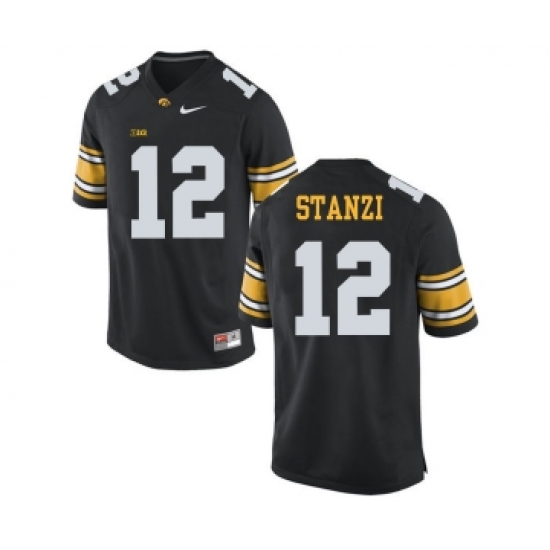 Iowa Hawkeyes 12 Ricky Stanzi Black College Football Jersey - Ujersey