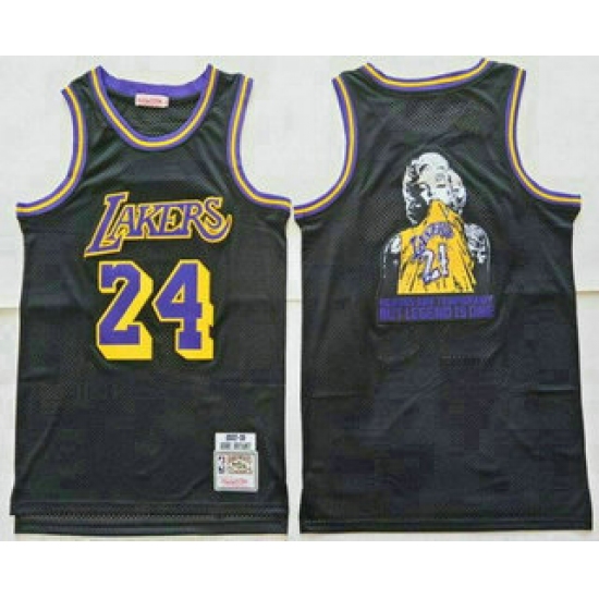 Men's Los Angeles Lakers #24 Kobe Bryant Black Marilyn Monroe Swingman Jersey
