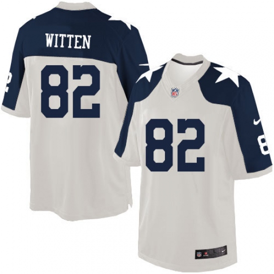 Men's Nike Dallas Cowboys #82 Jason Witten Limited White Throwback Alternate NFL Jersey - Ujersey