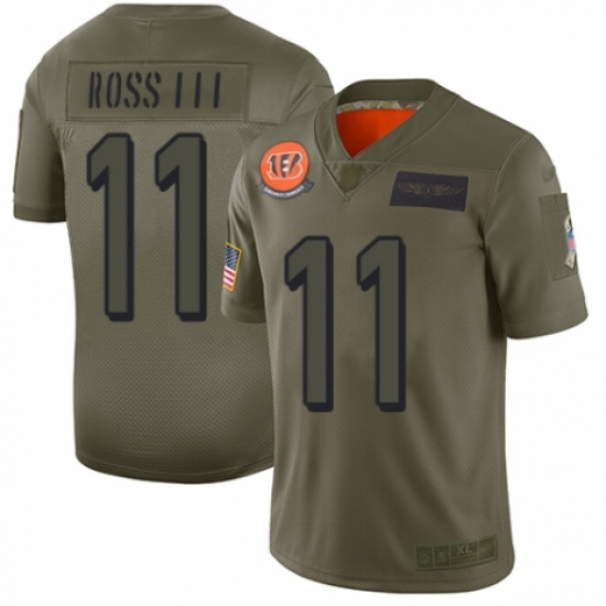 Men's Cincinnati Bengals #11 John Ross Limited Camo 2019 Salute to Service Football Jersey - Ujersey