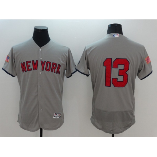 Men's Boston Red Sox #13 Hanley Ramirez Gray Independence Jersey - Ujersey