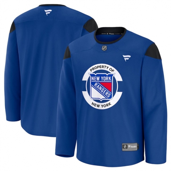Men's New York Rangers Royal 2024-25 Team Practice Stitched Hockey Jersey - Ujersey